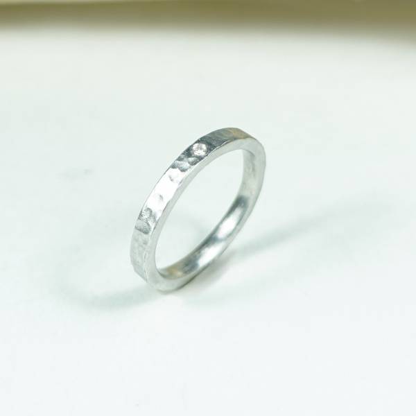 Anell plata amb diamant