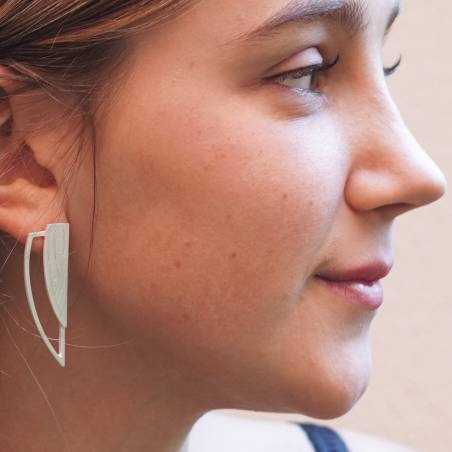 Large silver earrings