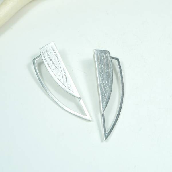 Pendientes plata con grabado
