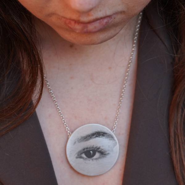 Silver design pendant in Barcelona