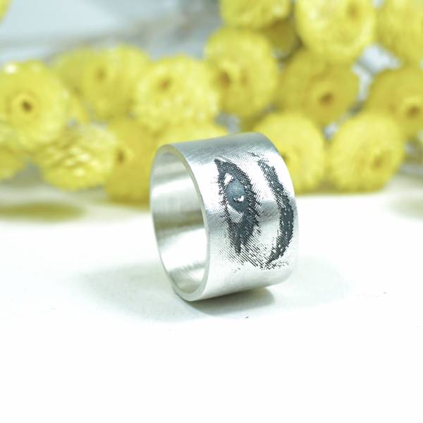Anillo ancho de plata