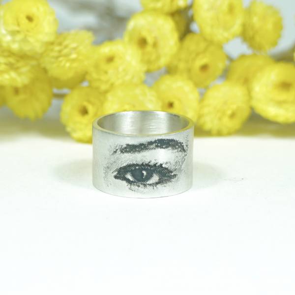 Anell de plata ull dona