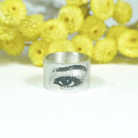 Silver ring women eye