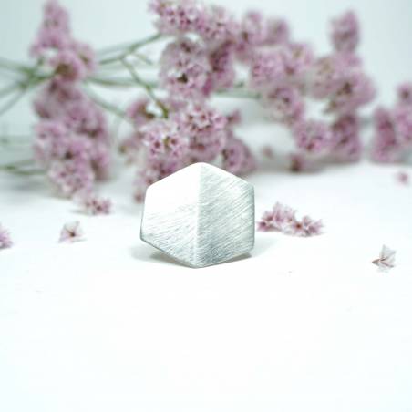 Anillo plata diseño geométrico precio especial