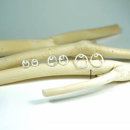 Arracades plata disseny minimalista
