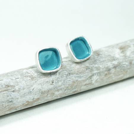 Colour silver earrings