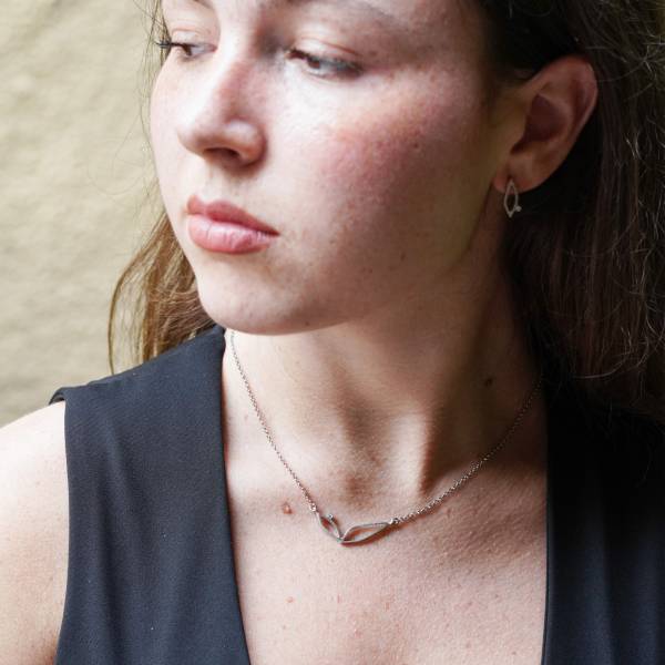Collar de plata y diamante