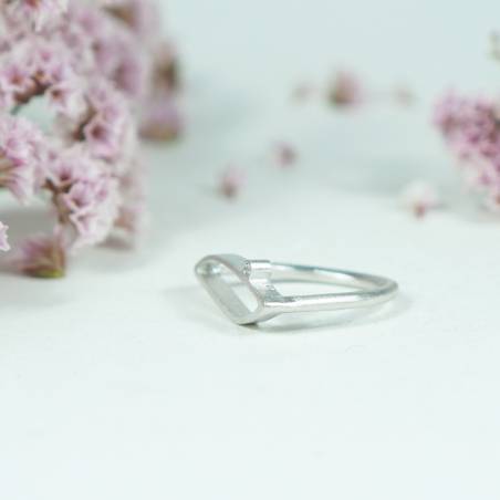 Anillo plata con diamante