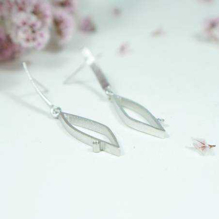 Large silver earrings Barcelona
