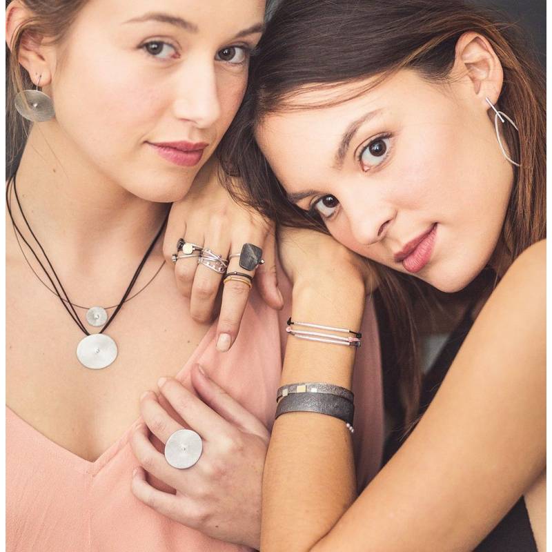 Colgante plata y diamante MOON