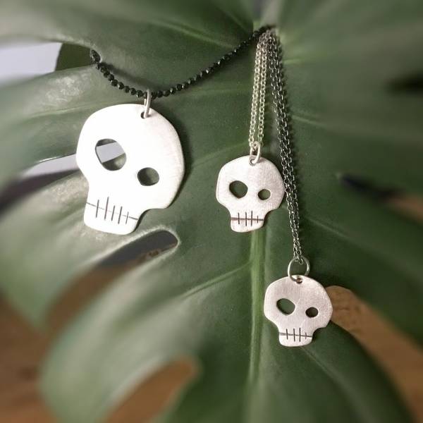 Colgante plata CALAVERA mini Colgantes