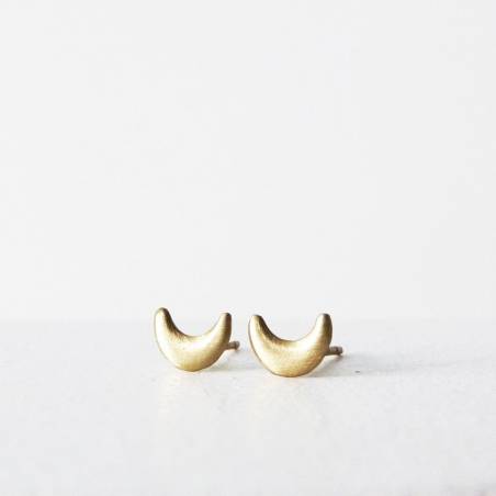 Pendientes luna oro
