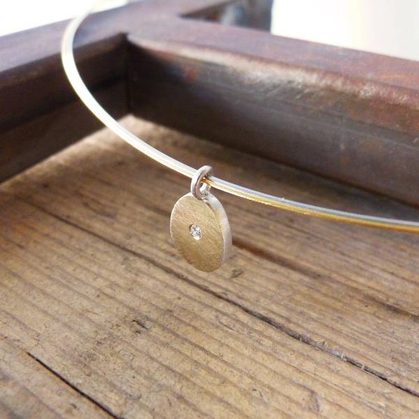Colgante plata, oro y diamante ISLAND Colgantes