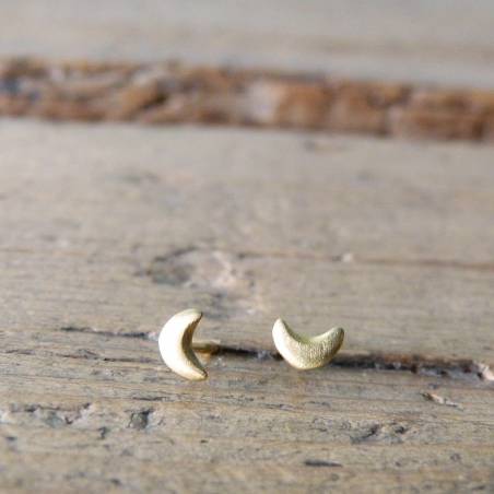 Pendientes bebé oro amarillo Luna Pendientes