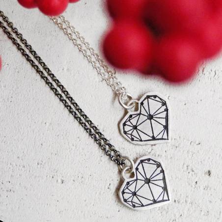 Colgante corazón plata TRUE LOVE