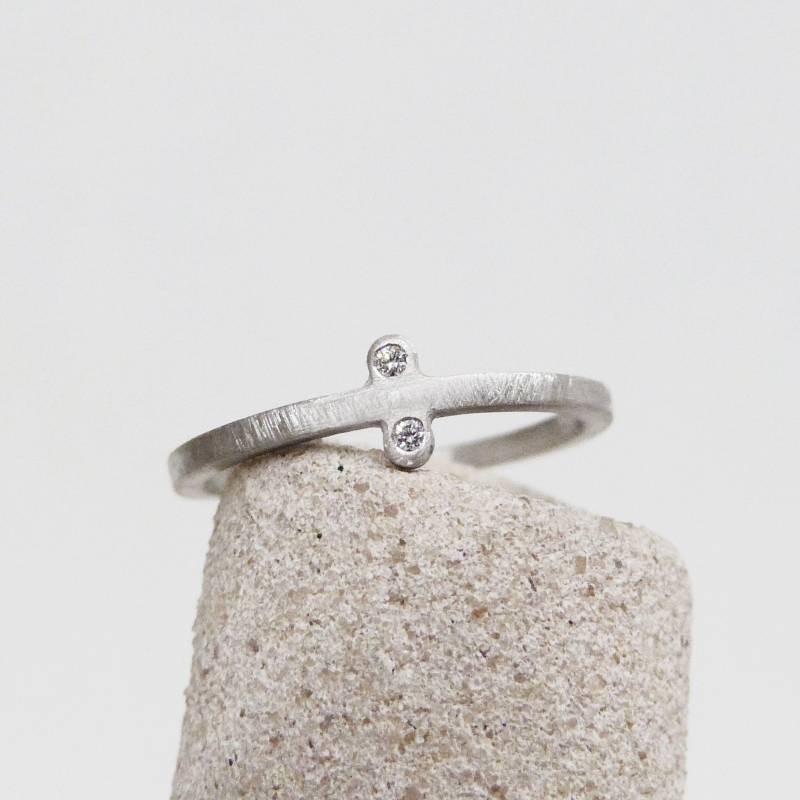 Anillo oro blanco y diamantes MIRROR