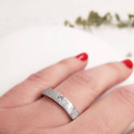 White gold engagement ring
