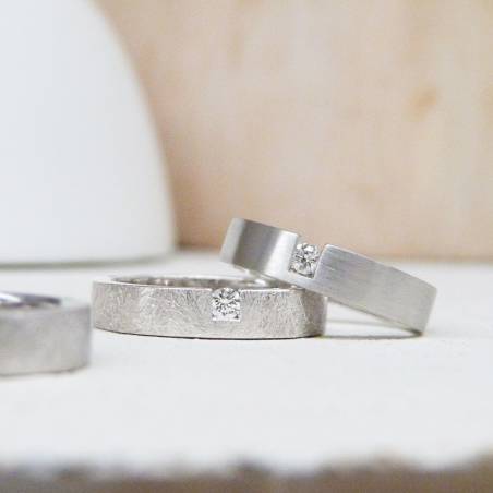 White gold engagement ring