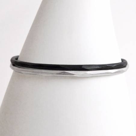 Esclava plata facetas Pulseras