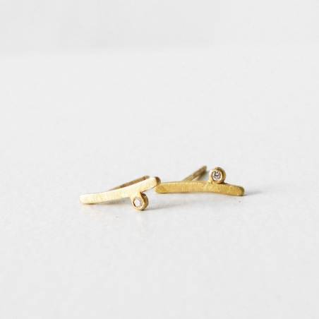 Pendientes oro y diamantes MIRROR Pendientes