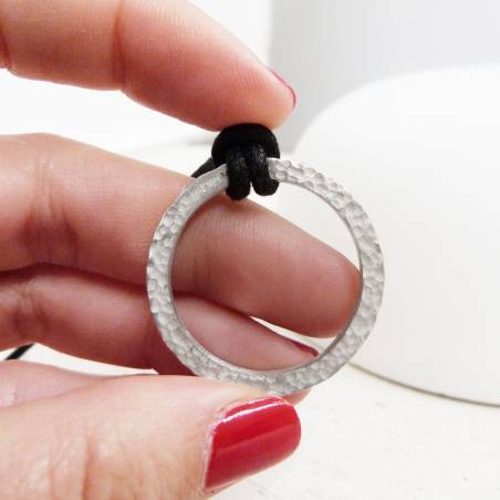 Penjoll plata martelé IRON Plata