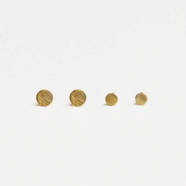 Pendientes oro amarillo círculo bebé