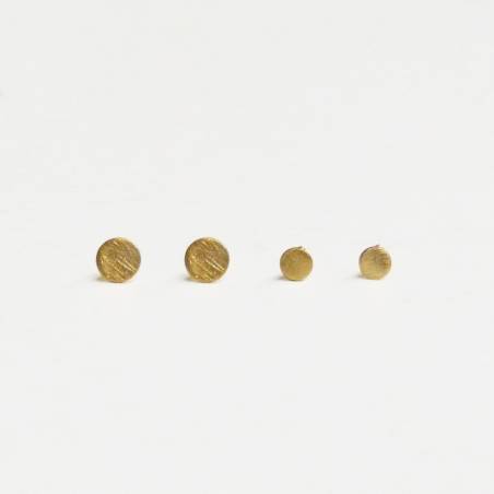 Pendientes oro amarillo círculo bebé