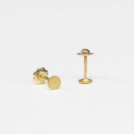 Pendientes oro amarillo círculo bebé