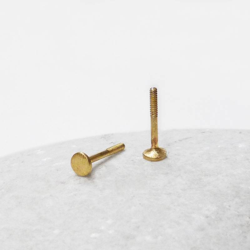 Pendientes oro amarillo círculo pequeño bebé