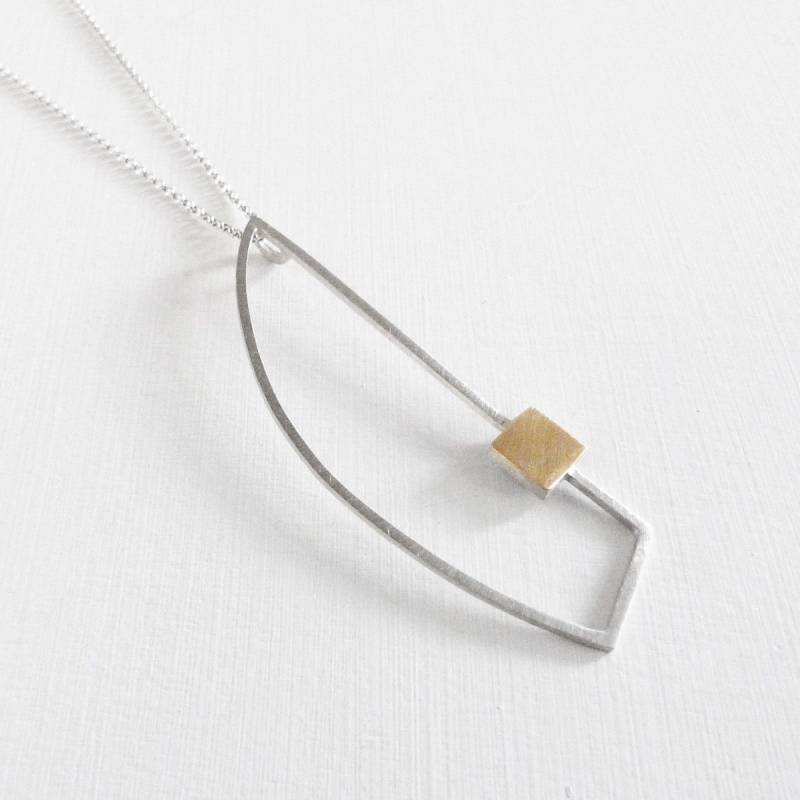 Colgante de plata y oro Barcelona