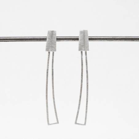 Pendientes largos de plata