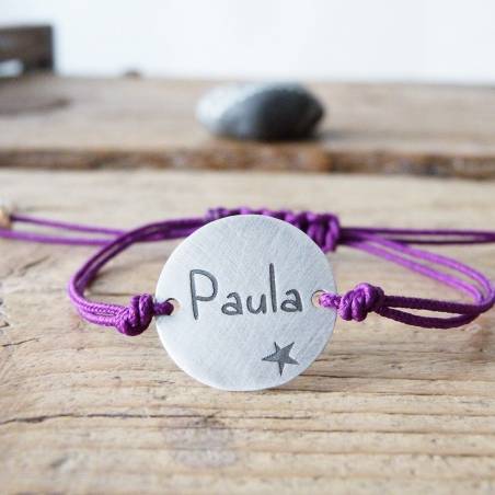Pulsera personalizada redonda grande Tass Joies