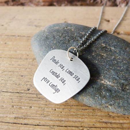 Colgante plata personalizado grande Tass Joies
