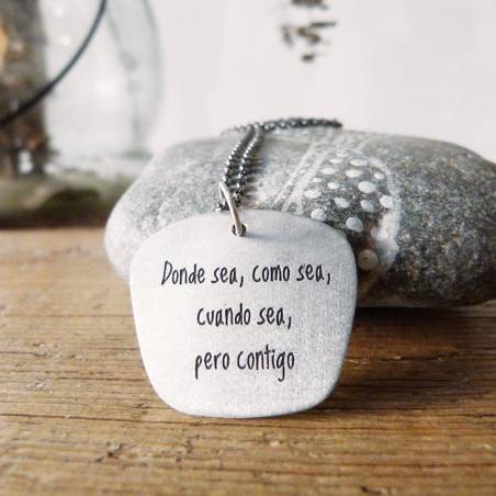 Colgante plata personalizado grande Tass Joies