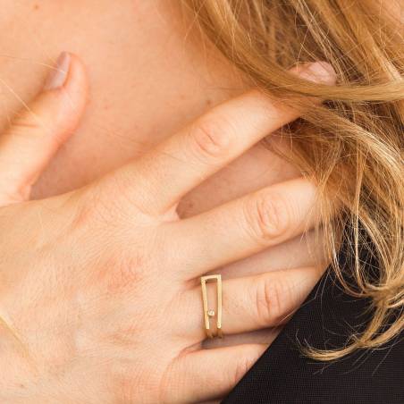 Anell d'or i diamant ANTHEA