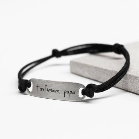 Message for dad silver bracelet