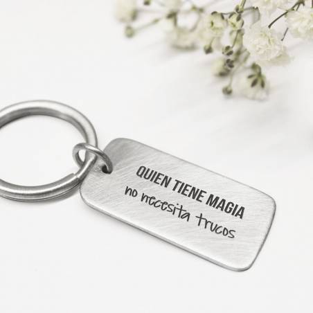 Personalized silver keychain