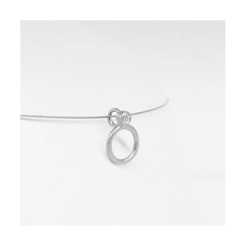 Colgante de plata y diamante ICE