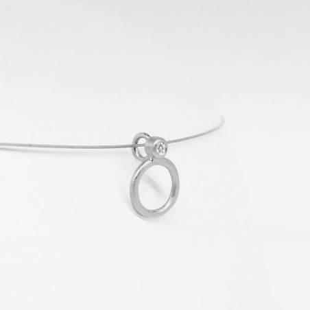 Colgante de plata y diamante ICE