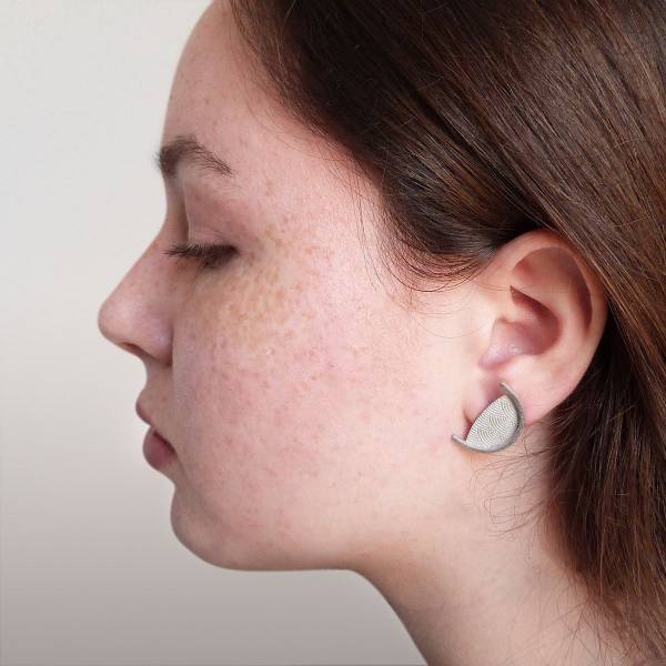 Pendientes de plata rodio hechos a mano