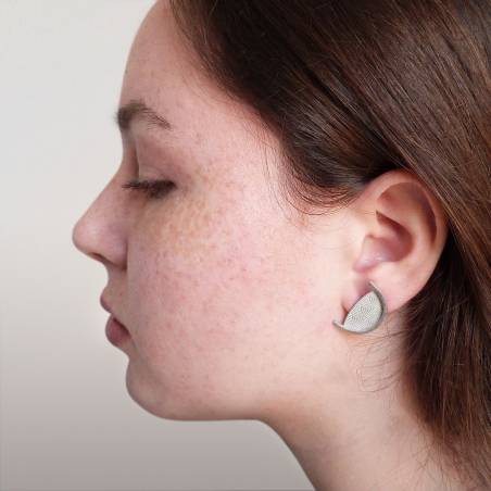 Pendientes de plata rodio hechos a mano