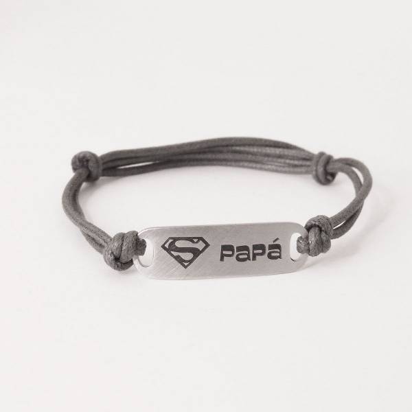 Pulsera plata para el mejor papá