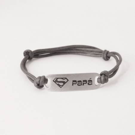 Pulsera plata para el mejor papá
