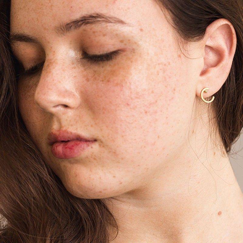 Arracades or groc i diamants petites ANTHEA