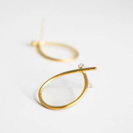 Pendientes de oro y diamante mujer