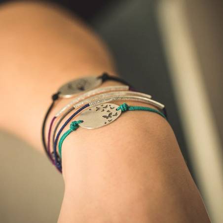 Pulsera plata mariposas