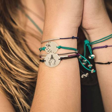 Pulsera plata mariposas