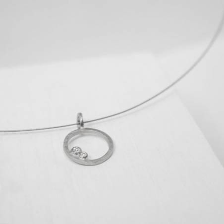 Penjoll plata i diamants JOLIE