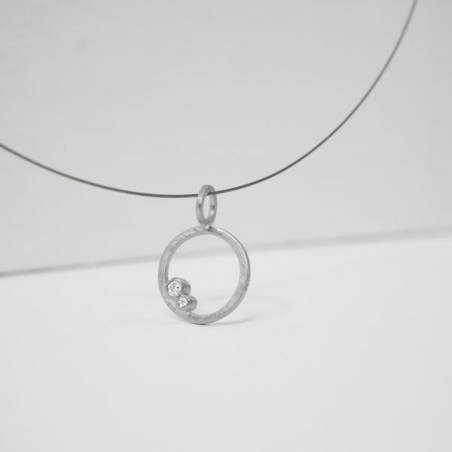 Penjoll plata i diamants JOLIE