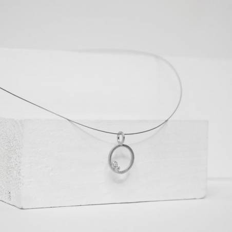 Penjoll plata i diamants JOLIE